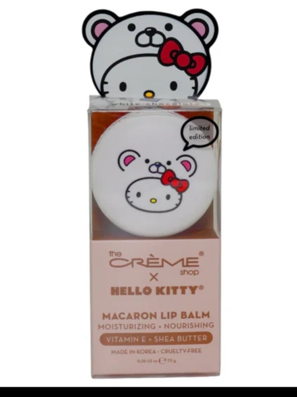 The Creme Shop x Hello Kitty Macaron Lip Balm, White Chocolate